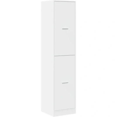 Image of vidaXL Apothecary Cabinet/Storage Cabinet 4 Drawer White Engineered Wood 40 x 41 174.5 cm Living Room/Office