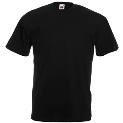 Image of Fruit of the Loom Men&#039;s Valueweight Tee T Shirt, Black (Black 101), M