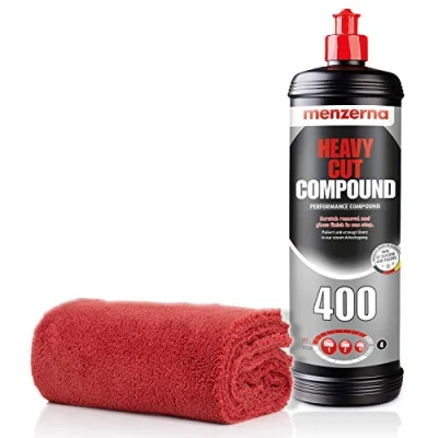 Image of detailmate polish set: microfiber cloth 550GSM, 40x40cm, polishing suitable for Menzerna 400 Heavy Cut 1 liter