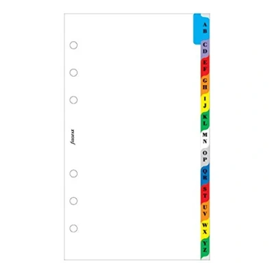 Image of Personal A Z index multi coloured 2 letters per tab