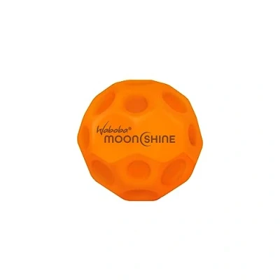Image of Waboba Moonshine Ball, Light Up Moon Hyper Bouncy Glow In The Dark, Extra Bounce Land Ball Orange 60x60x60 mm