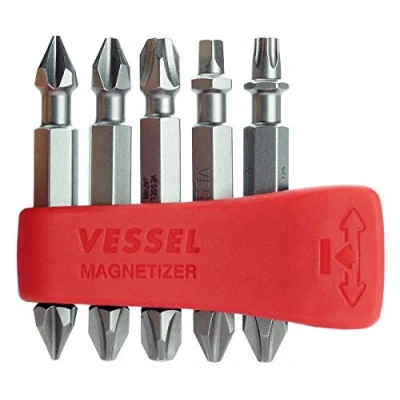 Image of VESSEL EDEPH50K001 Torsion Neck Bit Set PH1, PH2, PH3, SQ2, T25 50 mm 5 Piece