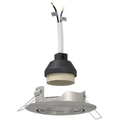 Image of vidaXL Recessed Spotlights 6 pcs Round GU10 Silver Ø90 mm Steel