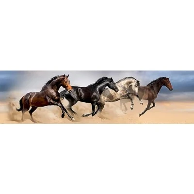 Image of AG Design Fantasy of horses, self adhesive border for kitchen walls, living room, bedroom, country house, 10 m x 14 cm.