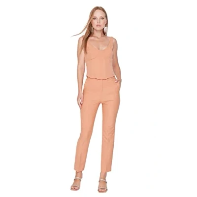 Image of Trendyol Women&#039;s Woman Fitted Pants, Orange, 38 UK