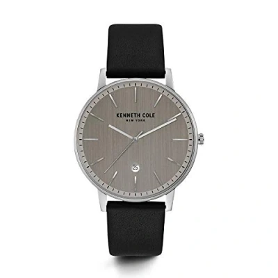Image of Kenneth Cole New York Men&#039;s Analog Quartz Watch with Leather Strap KC50009001