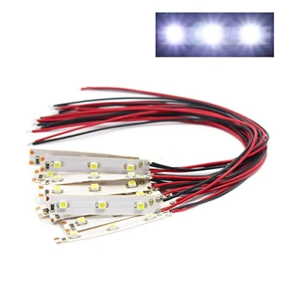 Image of Evemodel DD01W 10pcs Pre Wired White Strip LED Light Self adhesive Flexible 12V 18V 3528 SMD