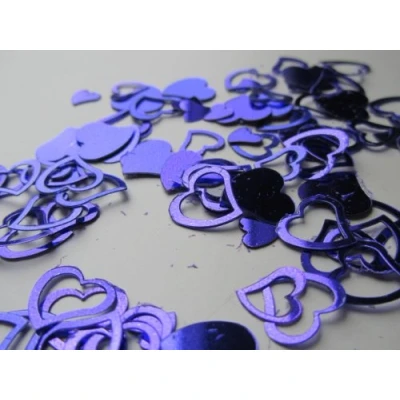 Image of Wedding PURPLE MIXED HEARTS table scatter 14gm mixture confetti