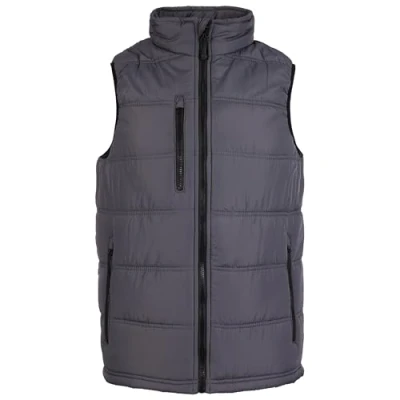 Image of Fort Carlton Bodywarmer Grey Small Comfortable Body Warmer Durable 280gsm Quilting Stylish &amp; Versatile Features Zipped Pockets Ideal for Work