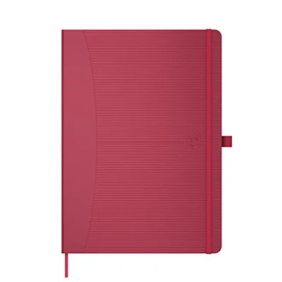 Image of Oxford Signature A5 Hardback Cover Casebound Journal Notebook Ruled 160 Pages, Red, Scribzee Compatible