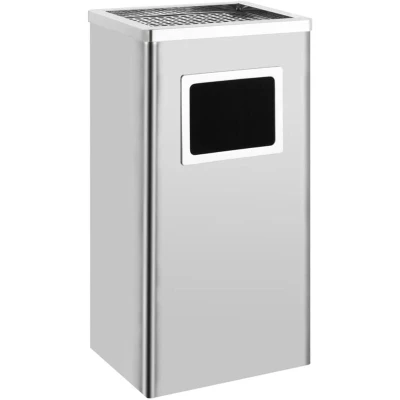 Image of vidaXL Ashtray Dustbin Hotel 45 L Stainless Steel