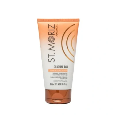 Image of St. Moriz Advanced Illuminating Gradual Tanning Lotion Hydrating Tan Moisturiser with Hyaluronic Acid &amp; Shimmer Radiance Pigments Builds up a Natural Glow in 1 to 3 Applications 150ml