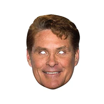 Image of FoxyPrinting DAVID HASSELHOFF JB TV Star Fancy Dress Cardboard Celebrity Party Face Mask