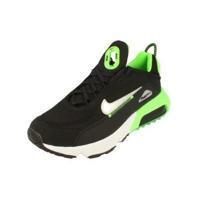 Image of NIKE Air Max 2090 C/S GS Trainers DH9738 Sneakers Shoes (UK 6 US 6.5Y EU 39, Black Chrome Green Strike 004)