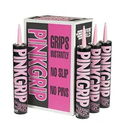 Image of Everbuild Pinkgrip Building Adhesive 350ml 12 Tubes Pink Grip by