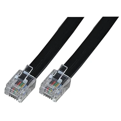 Image of Pro Signal PSG04224 RJ12 to Telephone Lead, 5m, Black