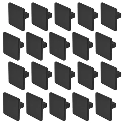 Image of Decoranddecor Calla Square Cabinet Knob Door Pull Handle Kitchen Cupboard Furniture Drawer (20 Pack, Matt Black)