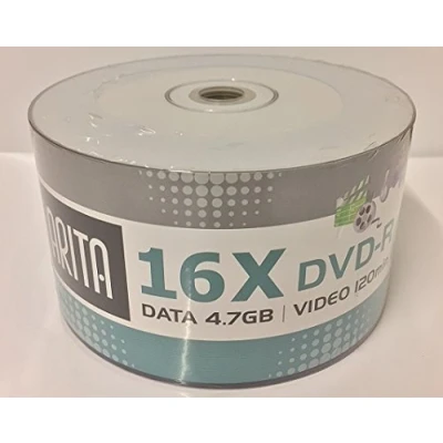 Image of Ritek/Arita DVD R 16x Discs Data 4.7GB Video 120 Mins White Full Face Inkjet Printable (50 Pack)