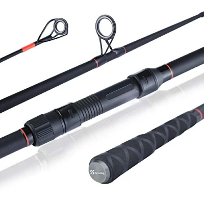 Image of Sougayilang Carp Fishing Rod Carbon Fiber Spinning Rod,with Super Smooth Guide Ring,(3M/3.6M) 6/7 Section Portable Travel Pole for Saltwater or Freshwater 3M