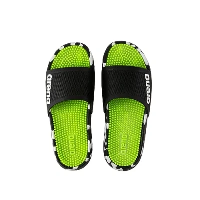 Image of arena Unisex Marco Bi Massage Slides, Lime, 7.5 UK