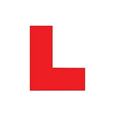 Image of 2 x L Learner Plate Self Adhesive (removable no damage to the car) Waterproof Durable Vinyl Sticker DVLA Legal Size