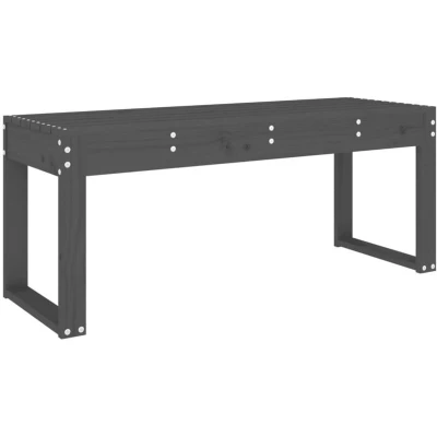 Image of vidaXL Garden Bench Grey 110x38x45 cm Solid Wood Pine