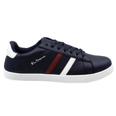 Image of Ben Sherman Gerson Synthetic Navy Blue Low Lace Up Mens Trainers BEN3423 P13