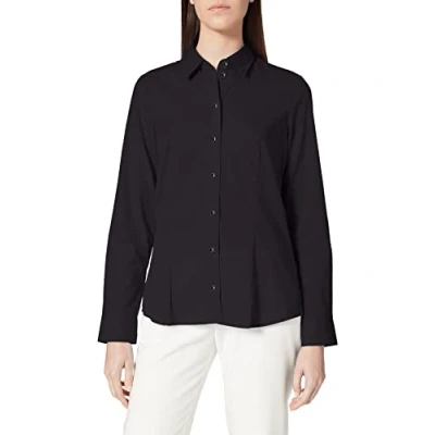 Image of Seidensticker women&#039;s blouse city shirt regular fit long sleeve plain 100% cotton