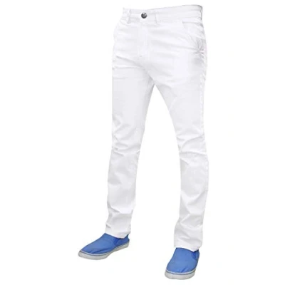 Image of Enzo Men EZ348 Chino Jeans White 30W x 32L