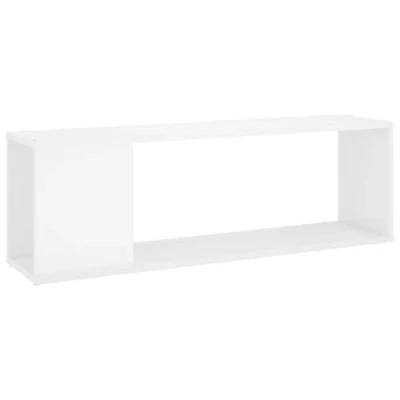 Image of vidaXL Scandinavian TV Cabinet with Gloss White Finish, Spacious Shelves Made of Engineered Wood for Living Room and Entertainment Area