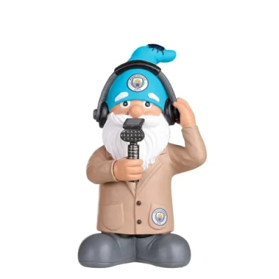 Image of FOCO Officially Licensed Manchester City FC Football Commentator Garden Gnome