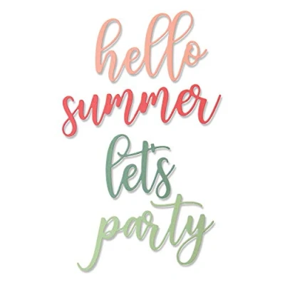 Image of Sizzix Thinlits Die Set 4PK 664469 Party Phrases by Sophie Guilar