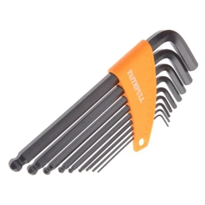 Image of Faithfull Hex Key Set (9) Metric Long Arm Ballend