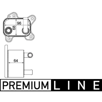 Image of 8980809880 Oil Cooler, automatic transmission MAHLE ORIGINAL CLC 183 000P