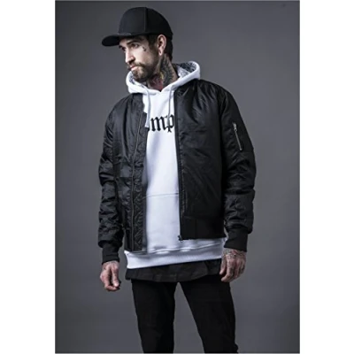 Image of Urban Classics Basic Bomber Jacket, Men&#039;s, Size: Large, Black