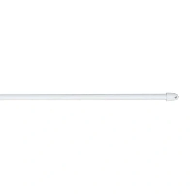 Image of LightWeight Extendabeble Telescopic White Round Net Curtain Rail/Rod (180cm 305cm)