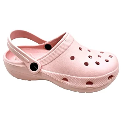 Image of Ladies Womens Mules Slippers Nursing Garden Beach Clogs Shoes Pink Sandals