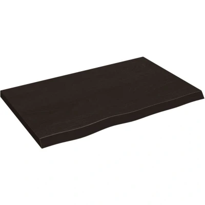 Image of vidaXL Wall Shelf Dark Brown 80x50x(2 4) cm Treated Solid Wood Oak