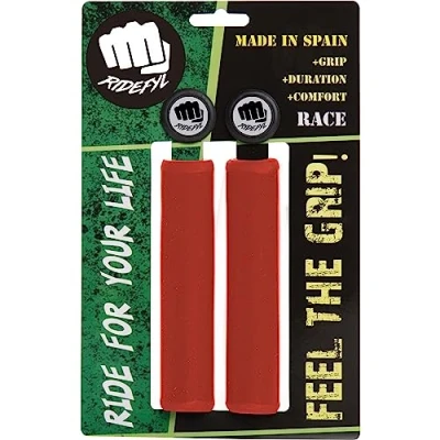 Image of Ridefyl Bike Handlebar Grips Red One Size