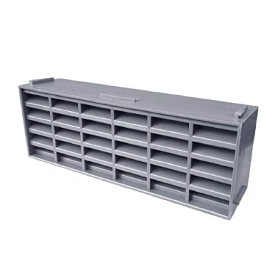 Image of 5 x Grey Interlocking Air Brick Vents 9&quot; 3&quot; Grille for Flow Ventilation