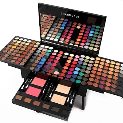 Image of 190 Colors Cosmetic Make up Palette Set Kit Combination with Eyeshadow Facial Blusher Eyebrow Powder Face Concealer Eyeliner Pencil A Mirror All in One Makeup Gift