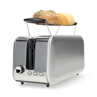Image of Ex Pro 2 Slice Toaster with Extra Long Slots, Bun Warming Rack, 7 Browning Settings, Defrost, Reheat and Cancel, 1450W