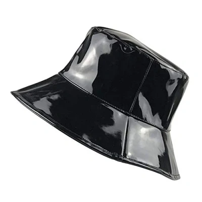 Image of Women&#039;s Rain Hats Waterproof Hat Wide Brim Bucket Cap, Black, M