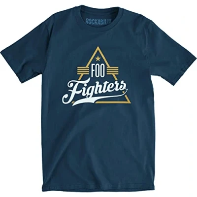 Image of Rock Off Foo Fighters &#039;Triangle&#039; (Blue) T Shirt (Large)
