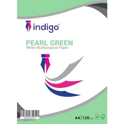 Image of Indigo® A4 White Multipurpose Copier Paper 120gsm Pack of 50 Sheets