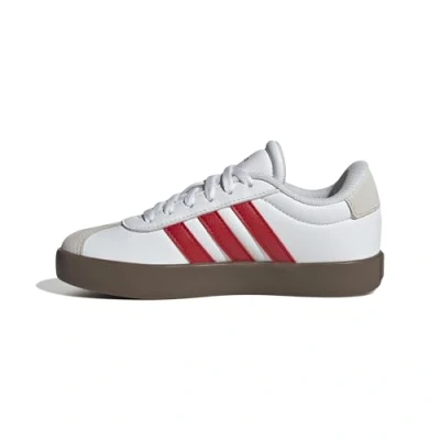 Image of adidas VL Court 3.0 Shoes Kids, FTWR White/Better Scarlet/Grey one, 10 UK Child