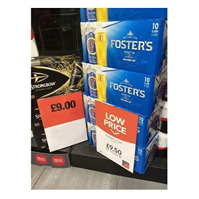 Image of Pos Display Shop 10 x A5 Portrait Pallet Sign Holder/Warehouse Holder/Aisle Holder/Offer Card Holder/Information Holder/Price Holder/Display PVC 100% Recyclable!