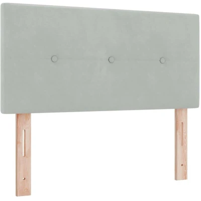 Image of vidaXL Headboard Button Tufted Light Grey 90 cm Velvet