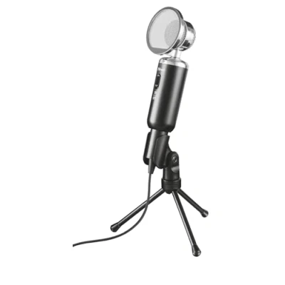 Image of Trust 21672 Madell Microphone and Stand for PC Laptop with 3.5 mm Plug Black, 21.0 cm*6.0 cm*7.0 cm