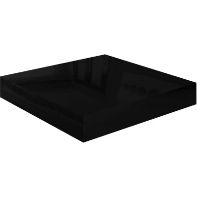 Image of vidaXL Floating Wall Shelf High Gloss Black 23x23.5x3.8 cm MDF